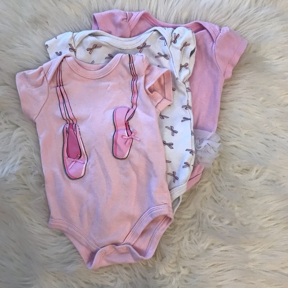 Baby Girl Ballet Shoes & Tutu Onesie 3pk 3M - Picture 7 of 7